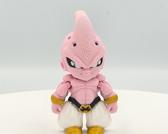 3D Printed Dragon Ball Mini Figures – Goku, Super Saiyan Goku, Vegeta & Kid Buu
