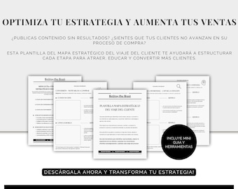 Customer Journey Map Template: Fillable Strategic Tool (Printable PDF)