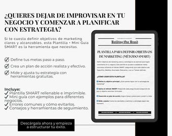 SMART Marketing Goals Template + Mini Guide (Editable PDF)