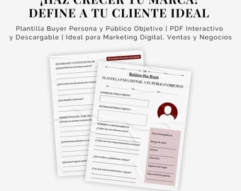 Buyer Persona Template: Interactive Marketing & Sales (PDF Download)