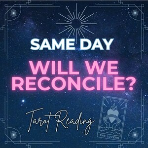 El mismo día conciliaremos la lectura de cartas del tarot, lectura de cartas de Oracle, orientación e ideas sobre relaciones, lectura rápida, lectura romántica