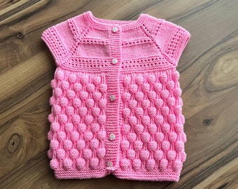 baby outfit, children's outfit, baby, handmade, knitting, kids vest, cotton, kids clothing, hand-knitted, cardigan, for kids, organic rope