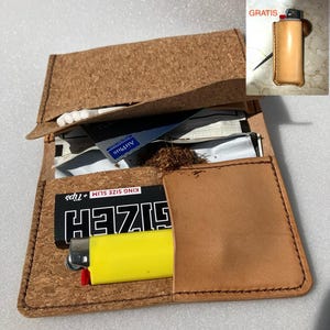 GRATIS Zugabe zu Tabaktasche, Drehertasche mit Paper, Filter und Kreditkarten Fach. Handmade. #05