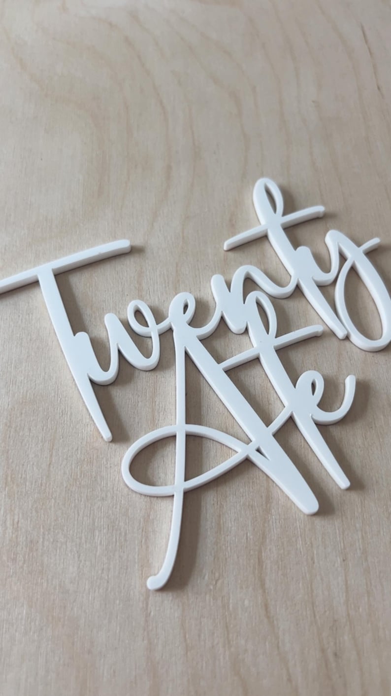 Twentyate Sign Twenty Ate Cake Topper, 28th Birthday Topper, Acrylic Decal - Etsy