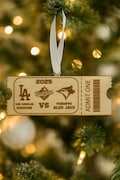 Engraved Wooden World Series 2025 Ticket Keepsake: Personalized Ornament product logo