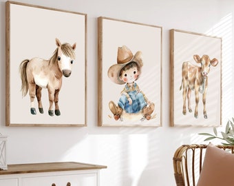 Cowboy Nursery Decor, Cowboy Nursery Prints, Baby boy Wall Art, Cowboy Western Nursery Decor, Country Boy Room Decor, Farmhouse Nursery