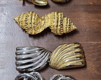VTG Dotty Smith Belt Buckle 5 Inch Ornate Gold Plated‎ Open Interlocking 2 Piece Vintage Dotty Smith Large Bow tie Interlocking Two Piece  main image 4