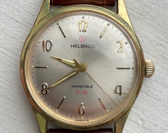 Vintage Helbros-Uhr aus den 1960er Jahren mit Gold-Mikron-Beschichtung