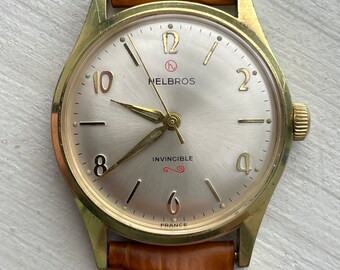 Vintage Helbros Uhr aus den 1960er Jahren mit vergoldeter Mikronbeschichtung