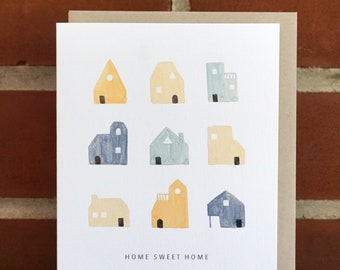 Scandinavian housewarming card, Congratulations card for new home owners, Moving announcement cards