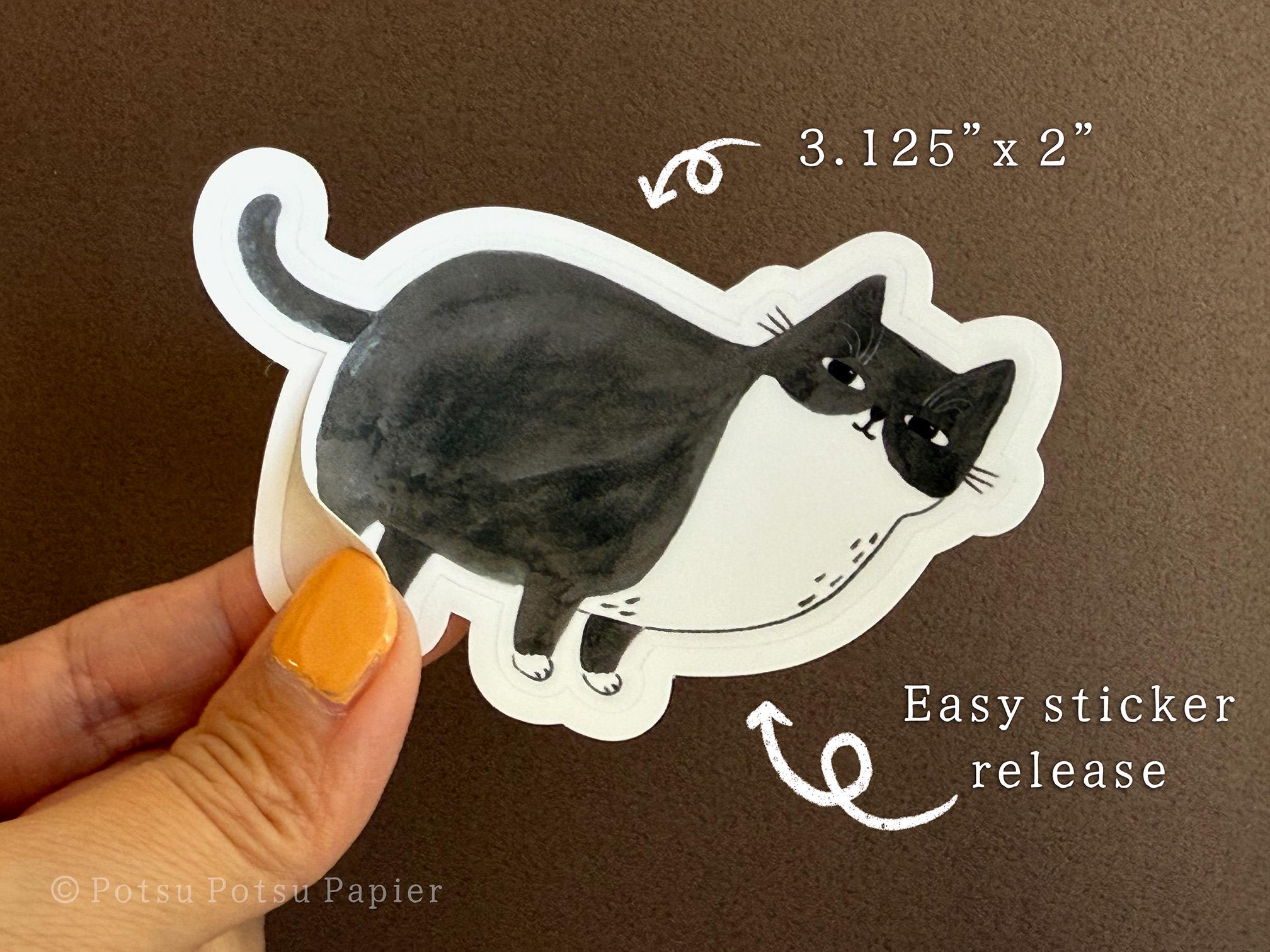 Cute Tuxedo Cat Sticker; for Your Laptop, Phone, Water Bottle, and ...