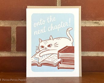Onto the next chapter! Congratulations card to celebrate any milestone
