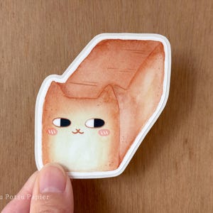 Shokupan Cat Bread Sticker: Funny handmade decal