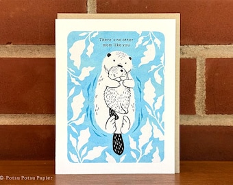 No Otter Mom birthday card and mother's day card