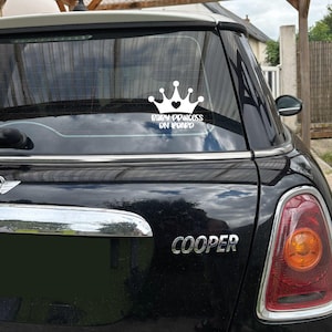 Sticker Baby on board, Baby Princess on board, fille, pour décoration de voiture ou tout autre support