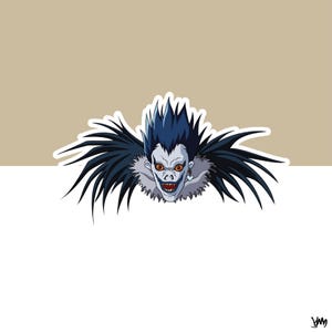 Aufkleber Ryuk Zeichentrickfigur, Manga, Death Note