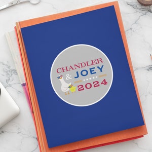 Chandler & Joey Vriendensticker Voor vriendenfans Grappige verkiezingssticker