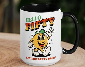 50th Birthday Mug For 50th Birthday Gift Retro 50th Mug For 50 Year Old