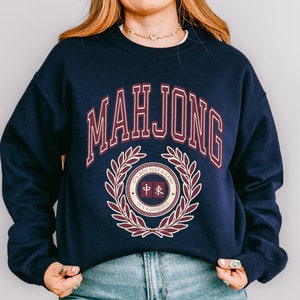 Mahjong Sweatshirt For Mahjong Players Gift Mahjong Fan