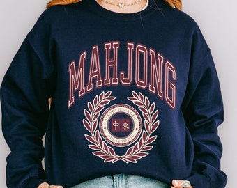 Mahjong Sweatshirt For Mahjong Players Gift Mahjong Fan