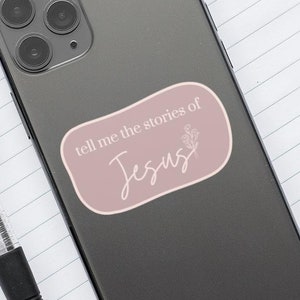 Christian Sticker Jesus Decal For Christian Gift Cute Jesus Merch | B