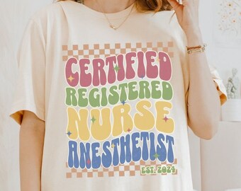 CRNA gepersonaliseerd shirt Custom CRNA T-shirt voor verpleegster cadeau retro T-shirt