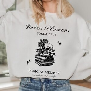 Bibliothekar Sweatshirt für Bibliothekar Geschenk Bibliothekar Social Club Vintage Style Shirt für Bibliothekar Wertschätzung