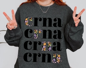 CRNA Sweatshirt for Nurse Anesthetist Gift Sweater For Anesthesia | B