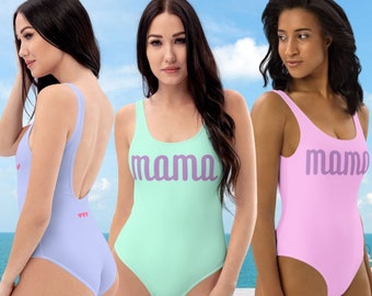 Mama Swimsuit for Moms Personalized Gift | Hearts
