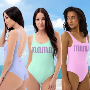 Mama Badeanzug für Mütter personalisiertes Geschenk | Herzen