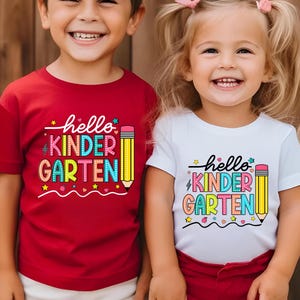 Hello Kindergarten Kids Shirt, Kindergarten Kids Gift, First Day Of School, Back To School, 1st Day School, Preschool Kids Tee, Teacher Gift