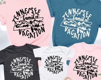 Camiseta de vacaciones familiares en Tennessee, regalo de vacaciones familiares, camiseta de Tennessee, regalo para amantes de Tennessee, viaje a Tennessee, montañas de Tennessee, viaje familiar