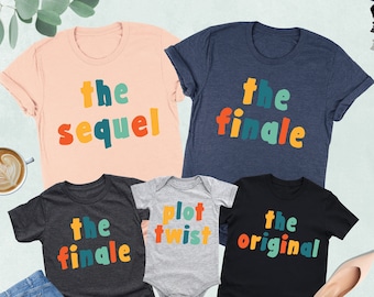 Sibling Shirts, Original Sequel Finale Plot Twist Tees, Matching Siblings Shirts,Siblings Gifts,Kids And Parents Shirt,New Baby Announcement