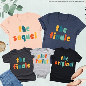 Sibling Shirts, Original Sequel Finale Plot Twist Tees, Matching Siblings Shirts,Siblings Gifts,Kids And Parents Shirt,New Baby Announcement