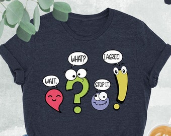 Wait What Stop It I Agree Shirt, Funny Grammar Shirt, Sarcastic Teacher Shirt, Grammar Teacher Shirt, Punctuation Shirt, Gift For Teacher