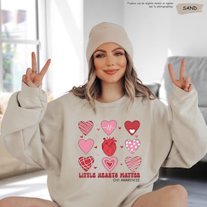 CHD Awareness Sweatshirt, Valentine Little Heart Matter, Cardiology Nurse Gift, Anatomical Heart, Heart Disease Month, Heart Warrior Hoodie