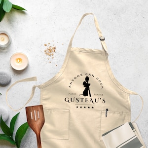 Anyone Can Cook Apron, Cooking Apron, Little Chef Apron, Kitchen Apron Gift, Funny Cooking Apron, Chef Mouse, Gift For Mom,Funny Movie Apron