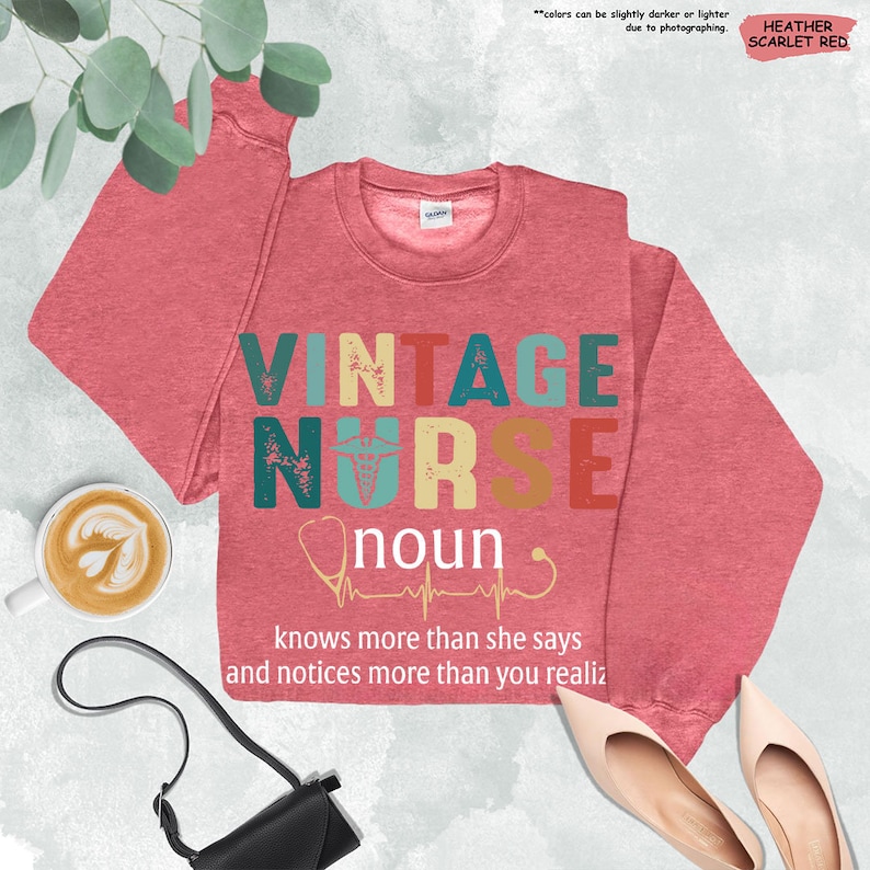 a vintage nurse shirt with a stethoscope next to it