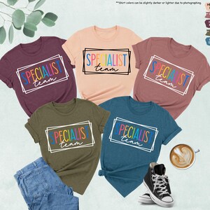 a group of t - shirts with the words specials on them