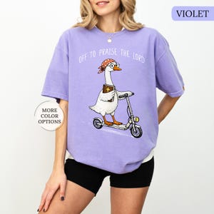 Comfort Colors® Goose Christian Shirt, Off To Praise The Lord Shirt, Funny Christian Tee, Goose Lover Gift, Church T-Shirt, Bible Study Tee bild 18
