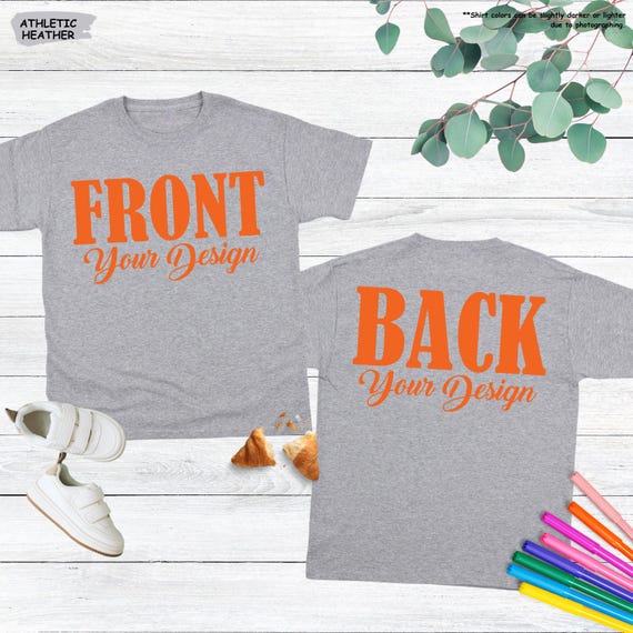 Custom Front And Back Kids Shirt, Custom Text Tee, Inspired Text Gift, Custom Design, Inspirational Gift, Custom Photo, Personalized Kid Tee