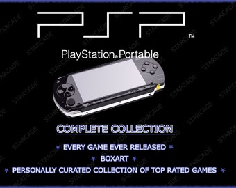 ¡300 GB! - Colección completa de PSP con BoxArt, todos los juegos jamás lanzados y una colección seleccionada personalmente de los juegos mejor valorados.