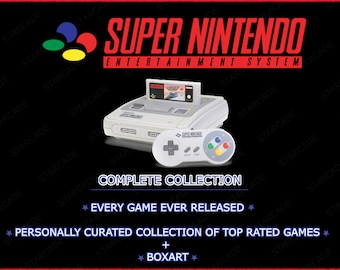 Komplette SNES Roms Sammlung + Persönliche Sammlung von Bestbewerteten Spielen mit BoxArt!