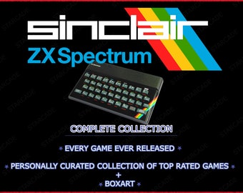 Collezione completa di ROM Sinclair ZX Spectrum: 13.000 giochi! + La mia collezione personale dei migliori titoli mai pubblicati con BoxArt