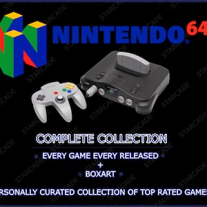 Komplette Nintendo 64-Rom-Sammlung Jedes Spiel, das jemals veröffentlicht wurde (376 Spiele!) mit BoxArt + meiner persönlichen Sammlung der bestbewerteten Titel.