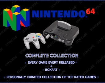 Komplette Nintendo 64-Rom-Sammlung Jedes Spiel, das jemals veröffentlicht wurde (376 Spiele!) mit BoxArt + meiner persönlichen Sammlung der bestbewerteten Titel.