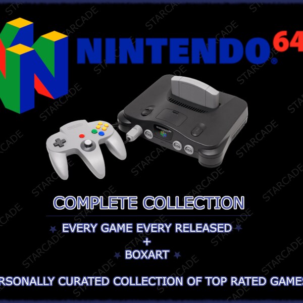 Complete Nintendo64 Rom collection Every game ever released ( 376 games! )  with BoxArt + my personal collection of the top rated titles.