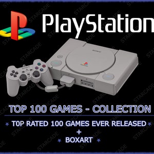 78 GB! - Top 100 PlayStation 1 Rom-Sammlung – Persönlich kuratierte Sammlung der 100 besten Spiele + BoxArt für jedes veröffentlichte PS1-Spiel!