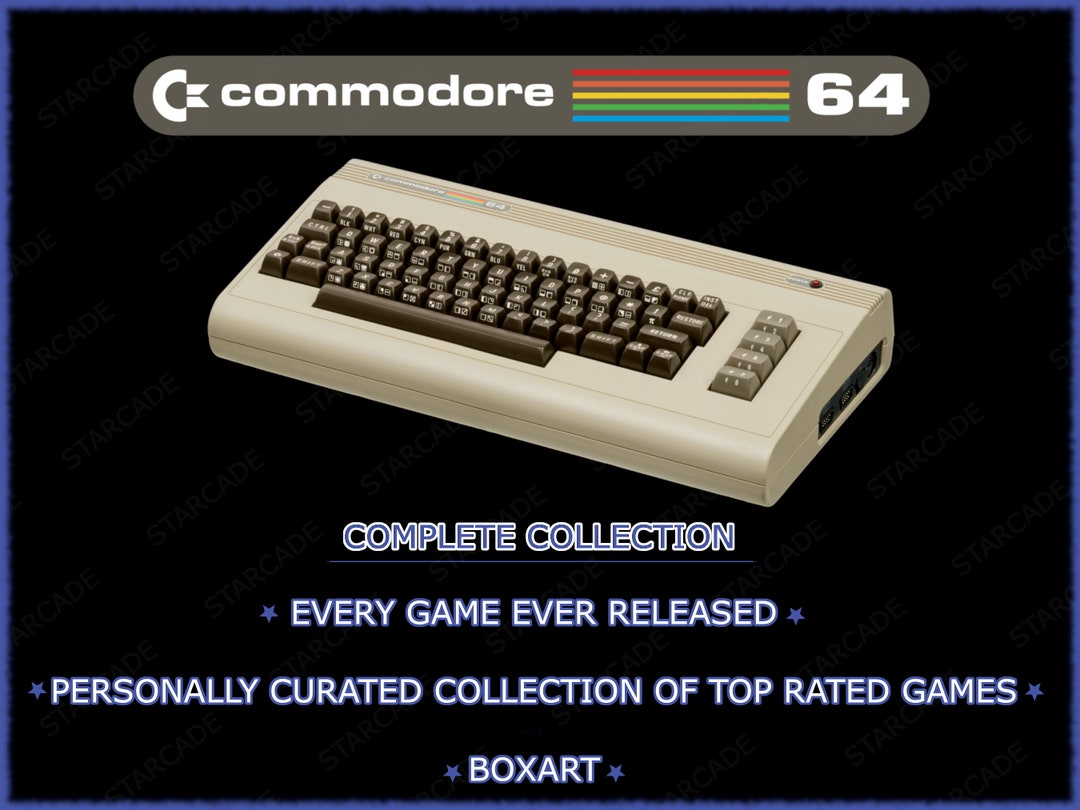 Commodore 64 Collection Complete Commodore 64 ROM Collection 6,000 Games Complete Box Art for ...