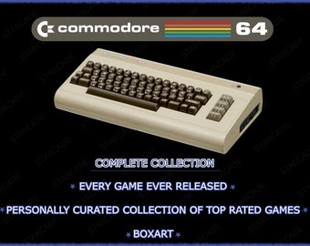 Complete Commodore 64 ROM collection (6,000 games) + Complete box art for all games  + My Personal collection of top titles ever released